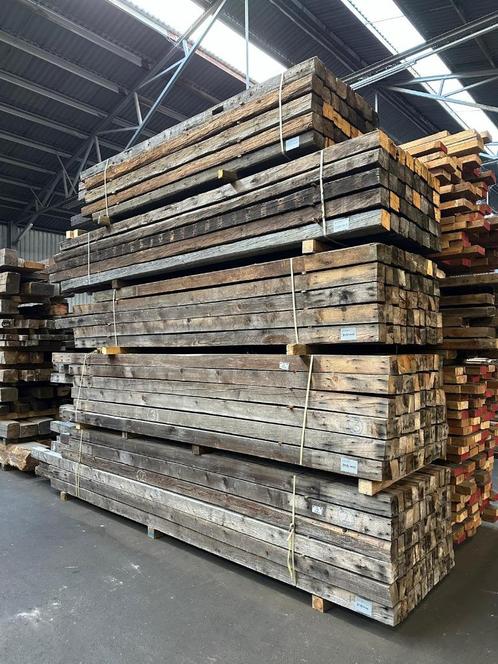 Oude grenen kinderbalken, Doe-het-zelf en Verbouw, Hout en Planken, Gebruikt, Plank, Grenen, 300 cm of meer, 50 mm of meer, Ophalen