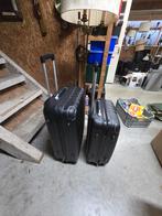 Trolley Set - Zwart, 60 tot 70 cm, Uitschuifbare handgreep, Gebruikt, Hard kunststof