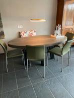 Vier stoelen olijfgroen Bree ‘s New World, Ophalen, Overige kleuren, Leer, Zo goed als nieuw