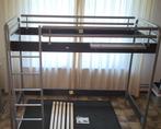 Nette grijze Hasena hoogslaper met bureau en opbergrekken., Ophalen, Gebruikt, Eenpersoons, 160 tot 180 cm
