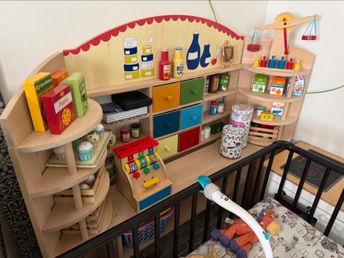 Houten winkeltje (annex poppenkast), Kinderen en Baby's, Speelgoed | Houten speelgoed, Zo goed als nieuw, Overige typen, Ophalen