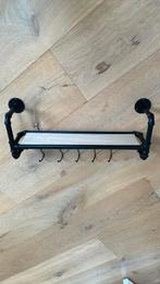 Industriële wandplank met haken, Zo goed als nieuw, Minder dan 100 cm, Metaal, Ophalen