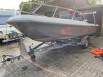 vissersboot met 60 pk yamaha, Watersport en Boten, Ophalen, Gebruikt, 3 tot 6 meter, Buitenboordmotor
