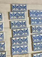Randtegels antiek blauw wit 27 stuks 15,5 x 7,7 cm, Antiek en Kunst, Antiek | Wandborden en Tegels, Ophalen of Verzenden