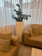 Luxe hoge witte vierkante plantenbak 100cm, Ophalen, Kunststof, Minder dan 60 cm, Vierkant