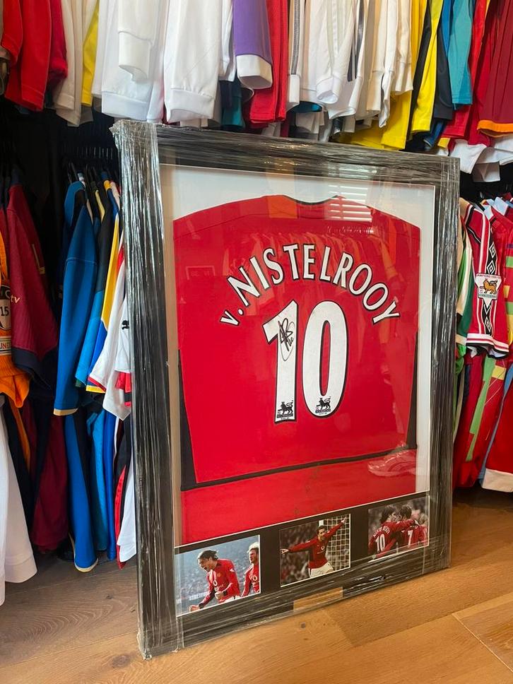 Gesigneerd Manchester United matchworn shirt van Nistelrooy., Verzamelen, Sportartikelen en Voetbal, Zo goed als nieuw, Shirt