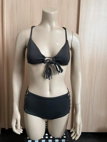 Nieuw Seafolly bikini grijs high waist broek bralette 36 S beschikbaar voor biedingen