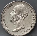 Mooie halve gulden 1848/47 - 1/2 gulden 1848/47 overslag, Postzegels en Munten, Munten | Nederland, ½ gulden, Zilver, Koning Willem II