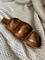 Vintage houten snackschaal/borrelschaal, Schaal, Ophalen of Verzenden, Zo goed als nieuw, Overige vormen