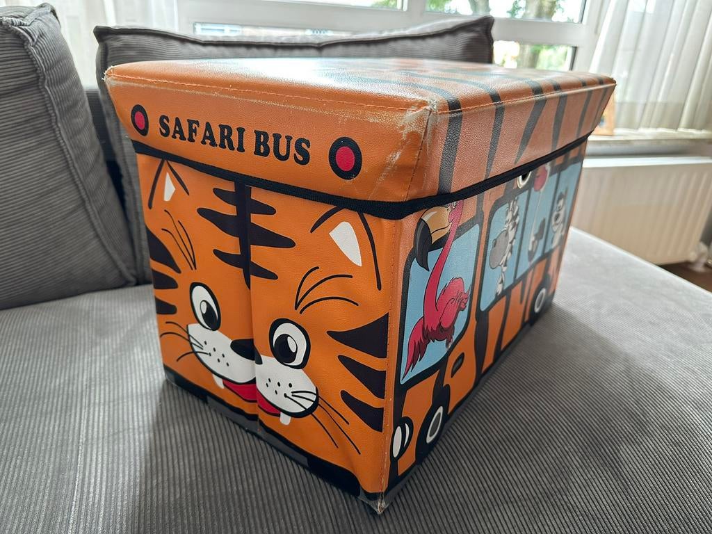 Opbergdoos - safari bus, Huis en Inrichting, Woonaccessoires | Kisten, Overige materialen, Minder dan 50 cm, Gebruikt, Minder dan 50 cm