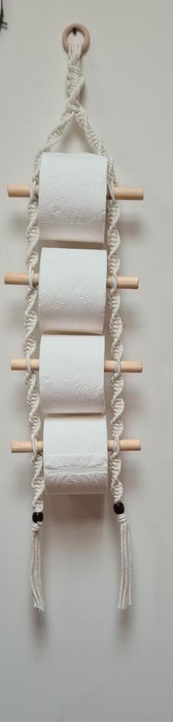 Toiletrolhouder macramé, Huis en Inrichting, Woonaccessoires | Wanddecoraties, Zo goed als nieuw, Ophalen of Verzenden