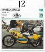 Ma1136 motorkaart j2 monark cresent 500 grand prix ( 1973 ), Ophalen of Verzenden, Zo goed als nieuw, Motoren