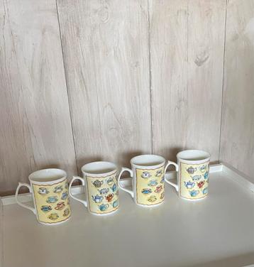 4 Leuke Thee Bekers / Mokken Duchess beschikbaar voor biedingen