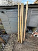 4x Geïmpregneerde Ronde Houten Palen – 200 cm – Ø ca. 8/9 cm, Tuin en Terras, Ophalen of Verzenden, Zo goed als nieuw, 180 tot 250 cm