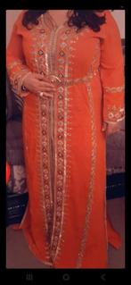 Prachtige 2-delige Marokkaanse Takshita - XL, Kleding | Dames, Jurken, Maat 46/48 (XL) of groter, Oranje, Ophalen of Verzenden