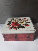 vierkant blik met bloemen, Verzamelen, Blikken, Ophalen of Verzenden, Gebruikt, Overige