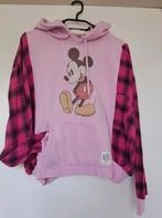 Roze Mickey Mouse geupcyclde oversized hoodie, H&M maat S, H&M, Ophalen of Verzenden, Roze, Zo goed als nieuw