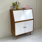 Deens vintage secretaire klepkast bureau werkplek j`60 kast, Ophalen, Gebruikt, Vintage mid century modern, Onbekend