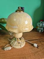Albasten tafellamp., Huis en Inrichting, Lampen | Tafellampen, Ophalen of Verzenden, Gebruikt, Minder dan 50 cm