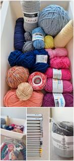 Breinaalden /loom knitting set + diverse bollen katoen/e.d., Ophalen of Verzenden, Breien of Haken, Wol of Garen