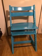 Stokke Tripp Trapp kinderstoel blauw aqua, Kinderen en Baby's, Kinderstoelen, Ophalen, Gebruikt, Meegroeistoel