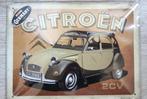 nostalgic art 2 cv 2cv een citroen plaat bruin nieuw, Ophalen of Verzenden, Nieuw