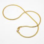 Stainless steel ketting visgraat goud 3mm (45cm), Overige materialen, Verstelbaar, Verzenden, Nieuw