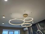 Ring HangLampen Goud, Huis en Inrichting, Lampen | Hanglampen, Ophalen, Nieuw, Minder dan 50 cm