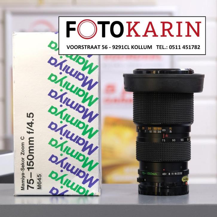 Mamiya 75-150mm f4.5 M645 | mooie staat | Foto Karin Kollum, Audio, Tv en Foto, Fotografie | Lenzen en Objectieven, Zo goed als nieuw