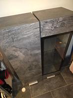 Donkergrijze betonlook kast, 100 tot 150 cm, Ophalen of Verzenden, Modern, 25 tot 50 cm