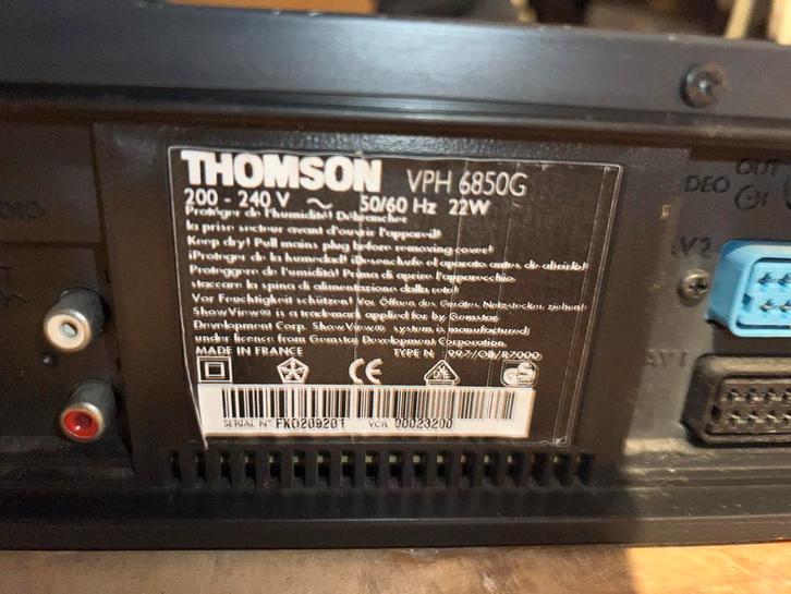 Thomson VPH 6850G Videorecorder - Goede Staat!, Cd's en Dvd's, VHS | Documentaire, Tv en Muziek, Gebruikt, Alle leeftijden, Ophalen of Verzenden