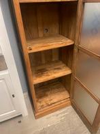 Teakhouten kast met glazen deur, Huis en Inrichting, Kasten | Boekenkasten, Ophalen, Minder dan 50 cm, Gebruikt, .