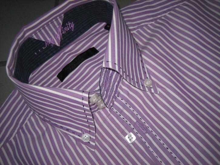 Mooi paars-wit gestreept overhemd JACK & JONES, M Snazzeys, Kleding | Heren, Overhemden, Nieuw, Halswijdte 39/40 (M), Paars, Verzenden