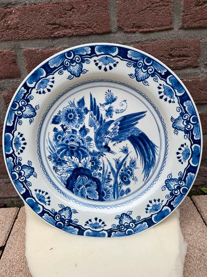 Delfts Blauw Wandbord Porceleyne Fles, Antiek en Kunst, Antiek | Wandborden en Tegels, Ophalen of Verzenden