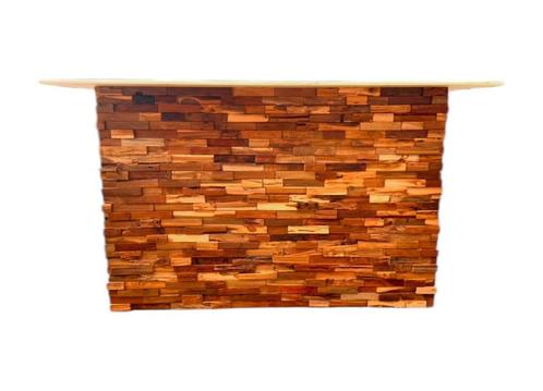 Huisbar / Blokhut bar / Houtstrips  / bar 200 cm, Huis en Inrichting, Barren, Zo goed als nieuw, Ophalen