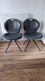 Eetkamerstoelen, leuk opknap project!, Huis en Inrichting, Stoelen, Ophalen, Metaal, Gebruikt, Zwart