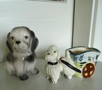 Vintage bloempotten honden poedel puppy, Ophalen of Verzenden
