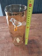 In nieuw staat J-Line vaas lang, vogel, glas, geel, pasen, Huis en Inrichting, Woonaccessoires | Vazen, Geel, Ophalen of Verzenden