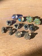 Vintage Oorbellen Set, Met kristal, Gebruikt, Ophalen of Verzenden, Knopjes of Stekers