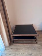 Elegante salontafel met glazen blad, Gebruikt, 100 tot 150 cm, Minder dan 50 cm, Rechthoekig