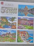 puzzel 5 x 1000 stukjes, Hobby en Vrije tijd, Ophalen, Meer dan 1500 stukjes, Zo goed als nieuw, Legpuzzel