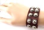 Stoere leren armband, Sieraden, Tassen en Uiterlijk, Armbanden, Verzenden, Zo goed als nieuw, Bruin, Leer