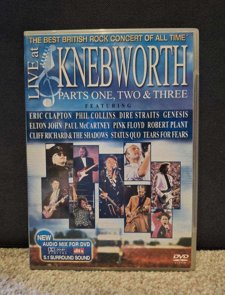 Live At Knebworth - Parts 1-2-3 (1990), Cd's en Dvd's, Dvd's | Muziek en Concerten, Zo goed als nieuw, Muziek en Concerten, Alle leeftijden
