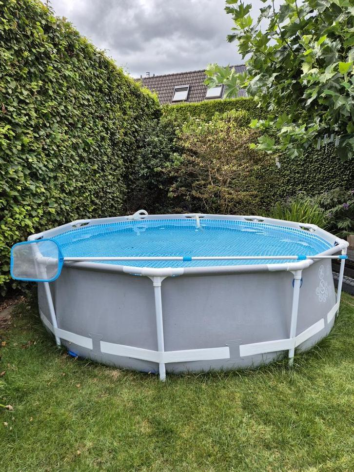 Intex zwembad rond 305 cm, Tuin en Terras, Zwembaden, Zo goed als nieuw, Minder dan 80 cm, 200 tot 400 cm, 300 cm of meer, Rond