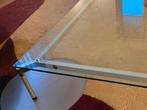 Design glazen salontafel Team by Wellis, Huis en Inrichting, Tafels | Salontafels, Ophalen, Gebruikt, Vierkant, Glas