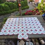 72 stuks Decoratieve tegels 12.8x12.8 met afbeelding vogels, Antiek en Kunst, Ophalen