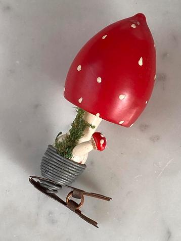 Vintage Ajeko clip-on paddestoel glas ‘40 ‘50 beschikbaar voor biedingen