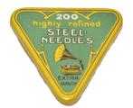 blik grammofoon naalden blikjes driehoek steel needles tin, Ophalen of Verzenden, Gebruikt, Overige, Overige merken
