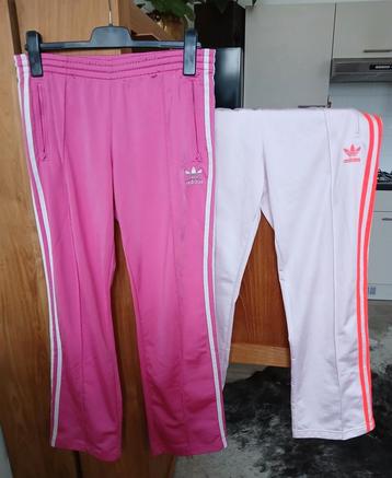 2x Adidas trainingsbroek roze L (42/46) joggingbroek broek beschikbaar voor biedingen