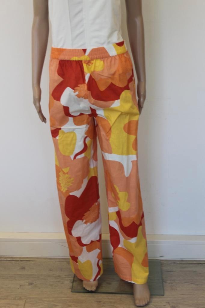 NIEUW Object bonte zomerbroek maat 38, Kleding | Dames, Broeken en Pantalons, Nieuw, Maat 38/40 (M), Oranje, Lang, Ophalen of Verzenden